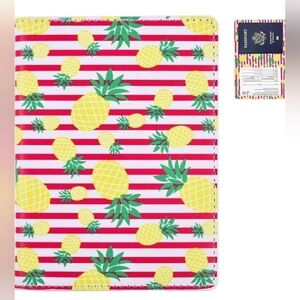 Passport and Vaccine Card Holder Combo in Pineapple Print - New In Package